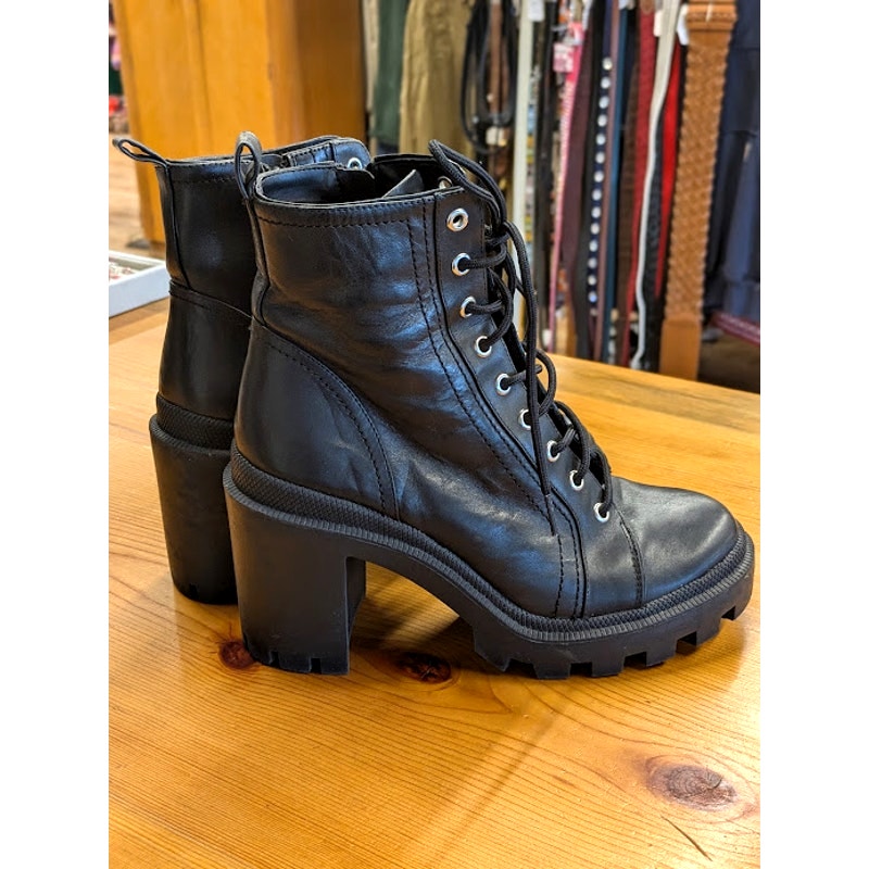 Gianni Bini Black Lace Up Combat Boots - Size 8
