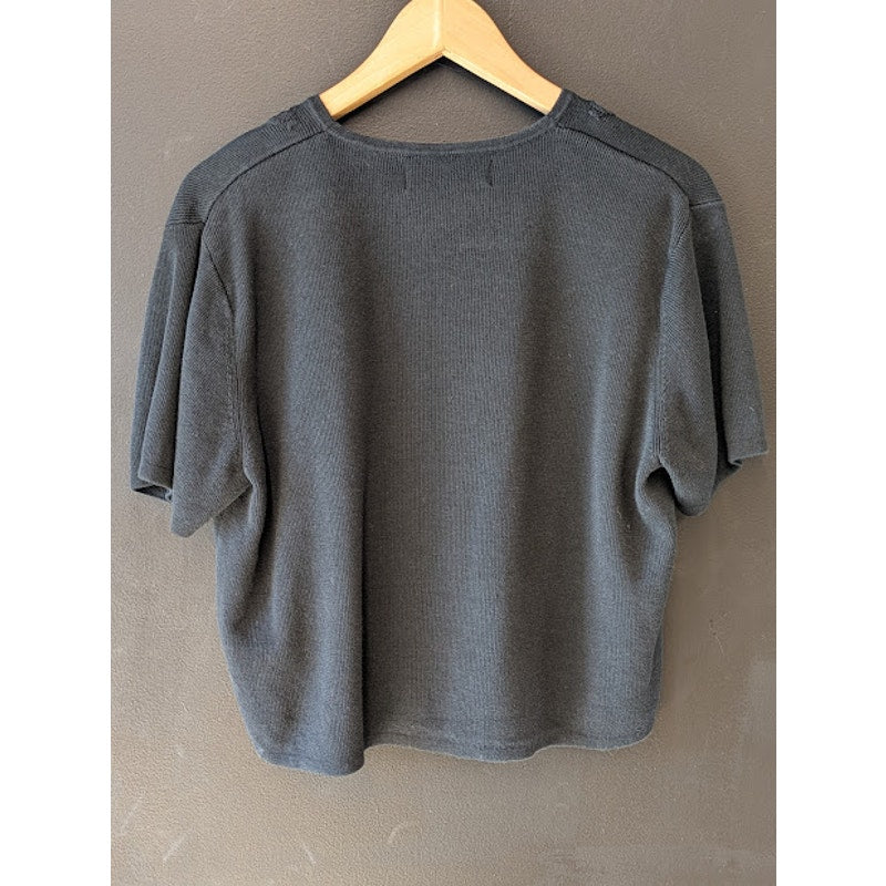Vintage Norton Black Knit Short Sleeve Top