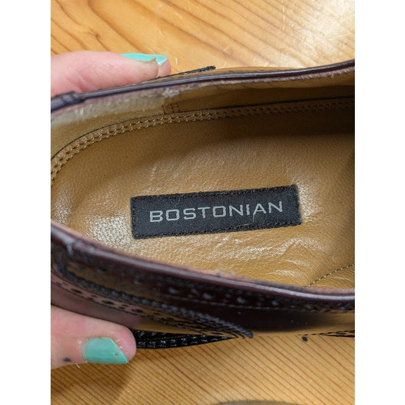 Burgundy Wing Tipped Bostonian Oxford Dress Shoes