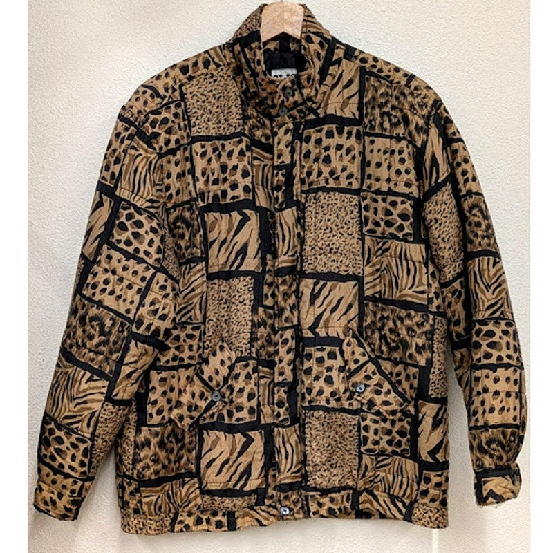 Clio Animal Print Silk Jacket