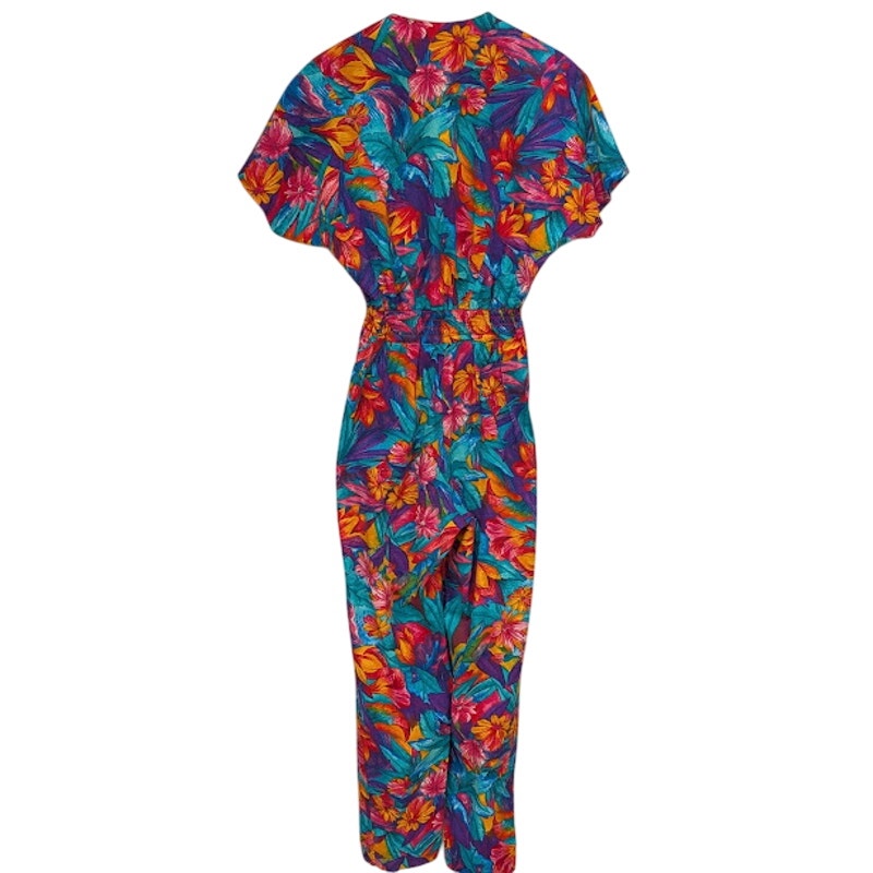 Joan Walters 100% Cotton Floral Jumpsuit