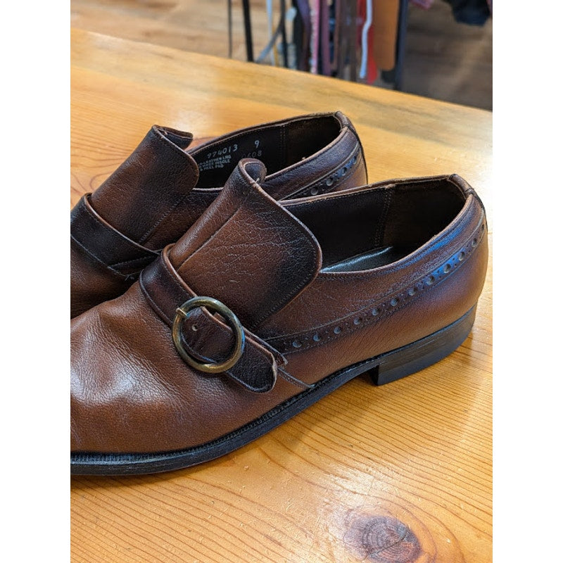 1970s Nunn Bush Brown Leather Dress Shoes