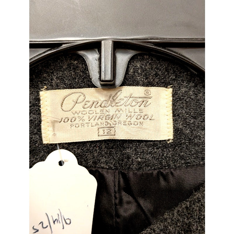 Vintage Pendleton Gray Wool Jacket and Skirt Set