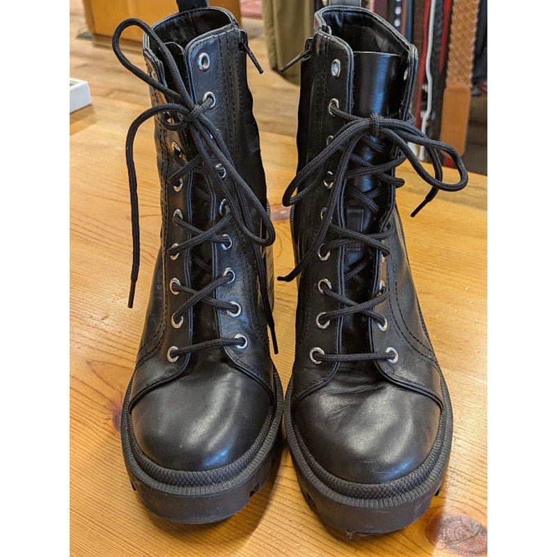 Gianni Bini Black Lace Up Combat Boots - Size 8