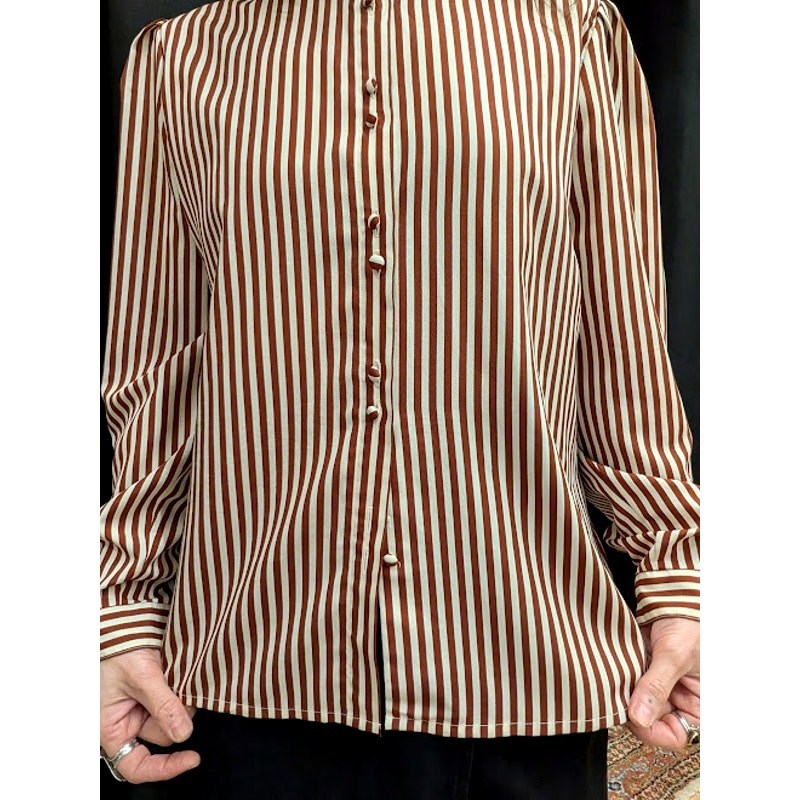 Vintage Nordstrom Rust Striped Blouse