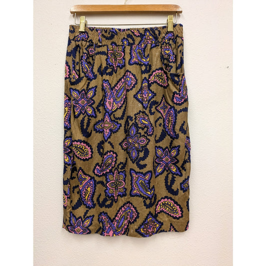 Vinatge Norton McNaughton Linen Paisley Pencil Skirt