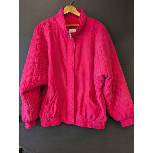 1980s Pink Lavon Silk Jacket