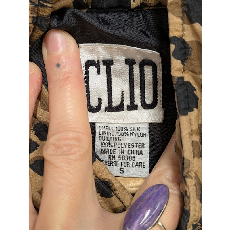Clio Animal Print Silk Jacket
