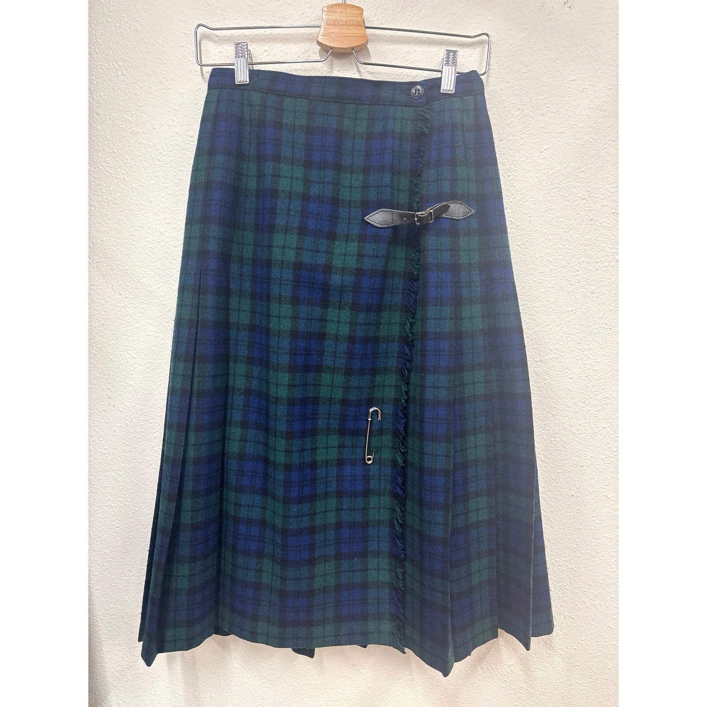 Vintage Pendleton Wool Plaid Wrap Skirt
