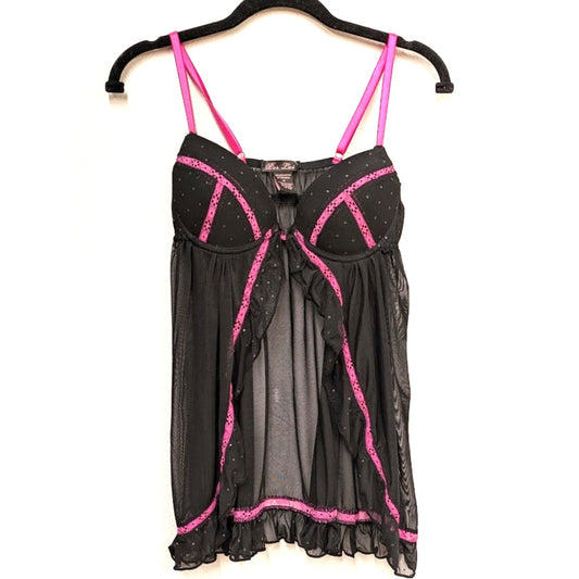 Y2k Per Lei Black and Pink Lingerie