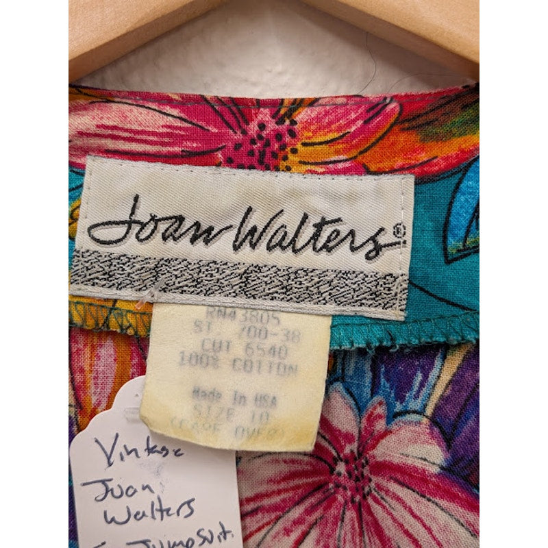 Joan Walters 100% Cotton Floral Jumpsuit